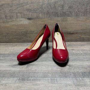 Cole Haan Nike Air Red Patent Leather Platform Pumps Women's Size 9